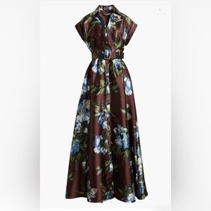 Julia Jordan Floral Print Belted Gown